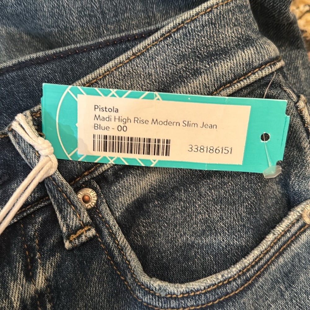 PISTOLA MADI HIGH RISE MODERN SLIM JEAN BLUE - 00 - Picture 7 of 8